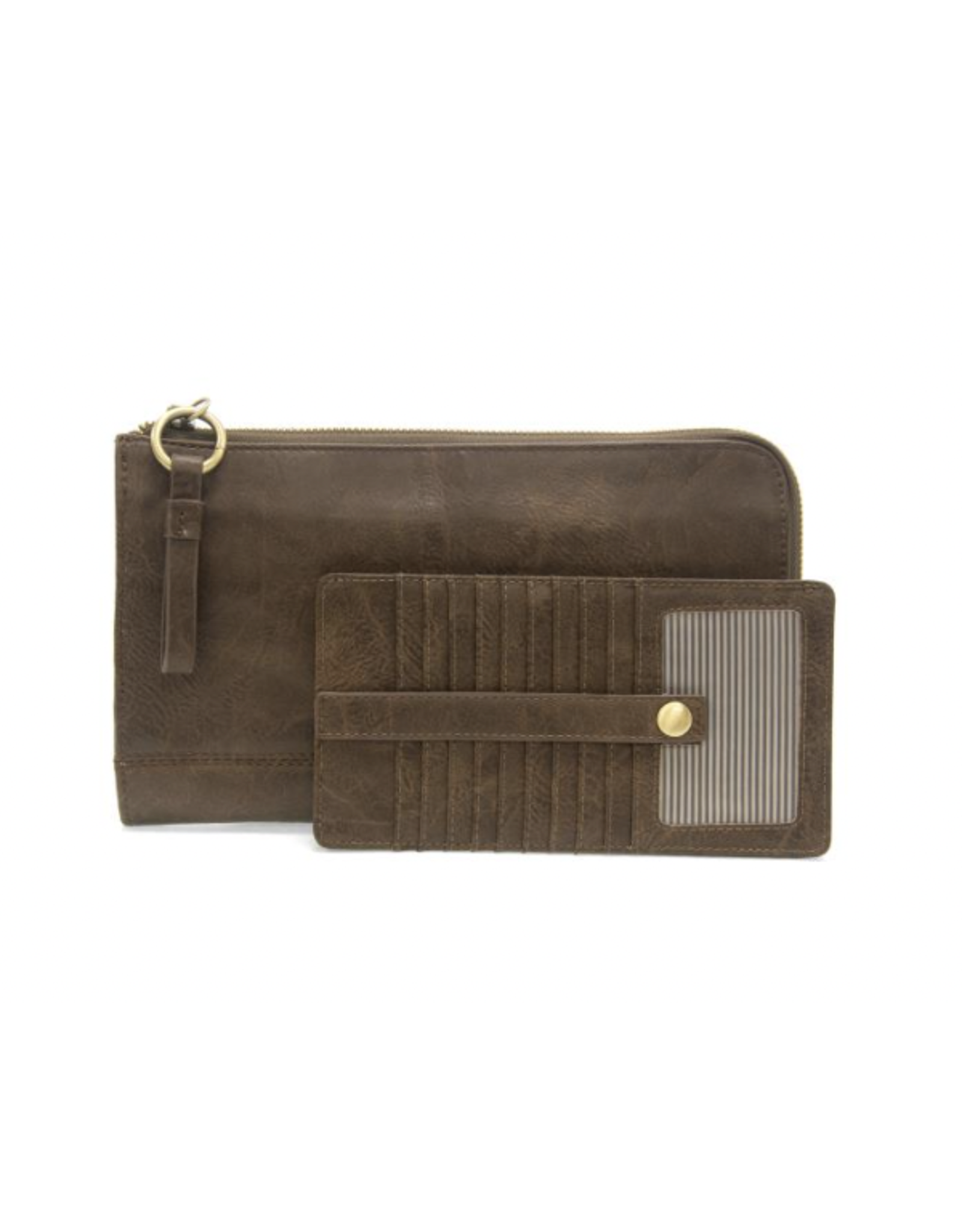 JS Karina Convertible Wristlet & Wallet, Dark Walnut