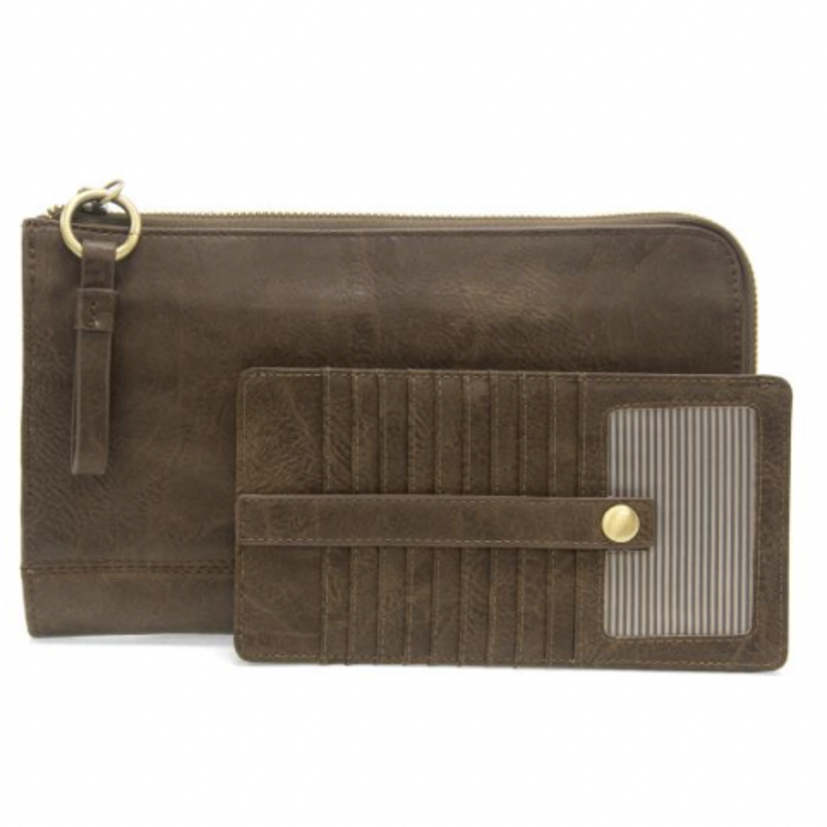 JS Karina Convertible Wristlet & Wallet, Dark Walnut