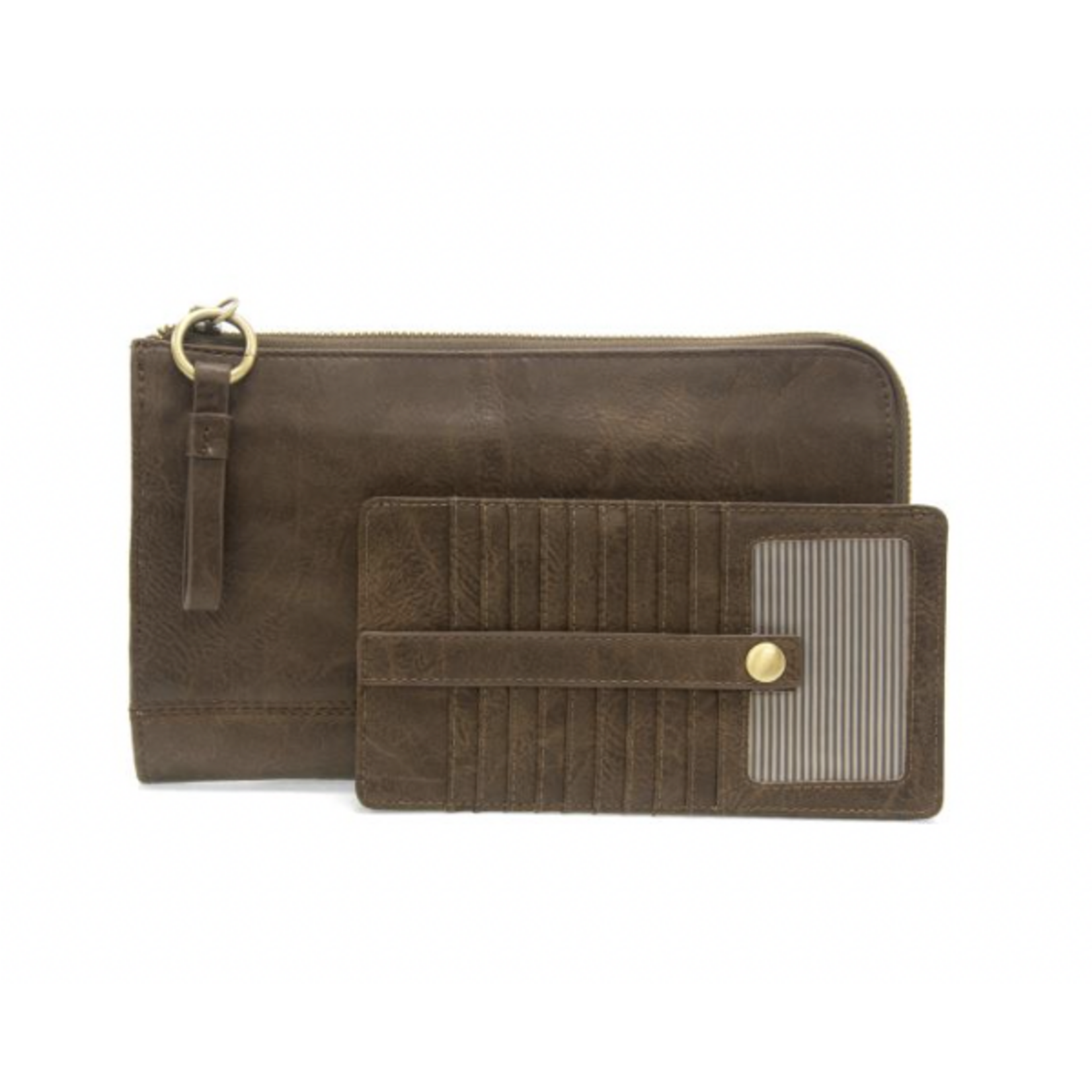 JS Karina Convertible Wristlet & Wallet, Dark Walnut