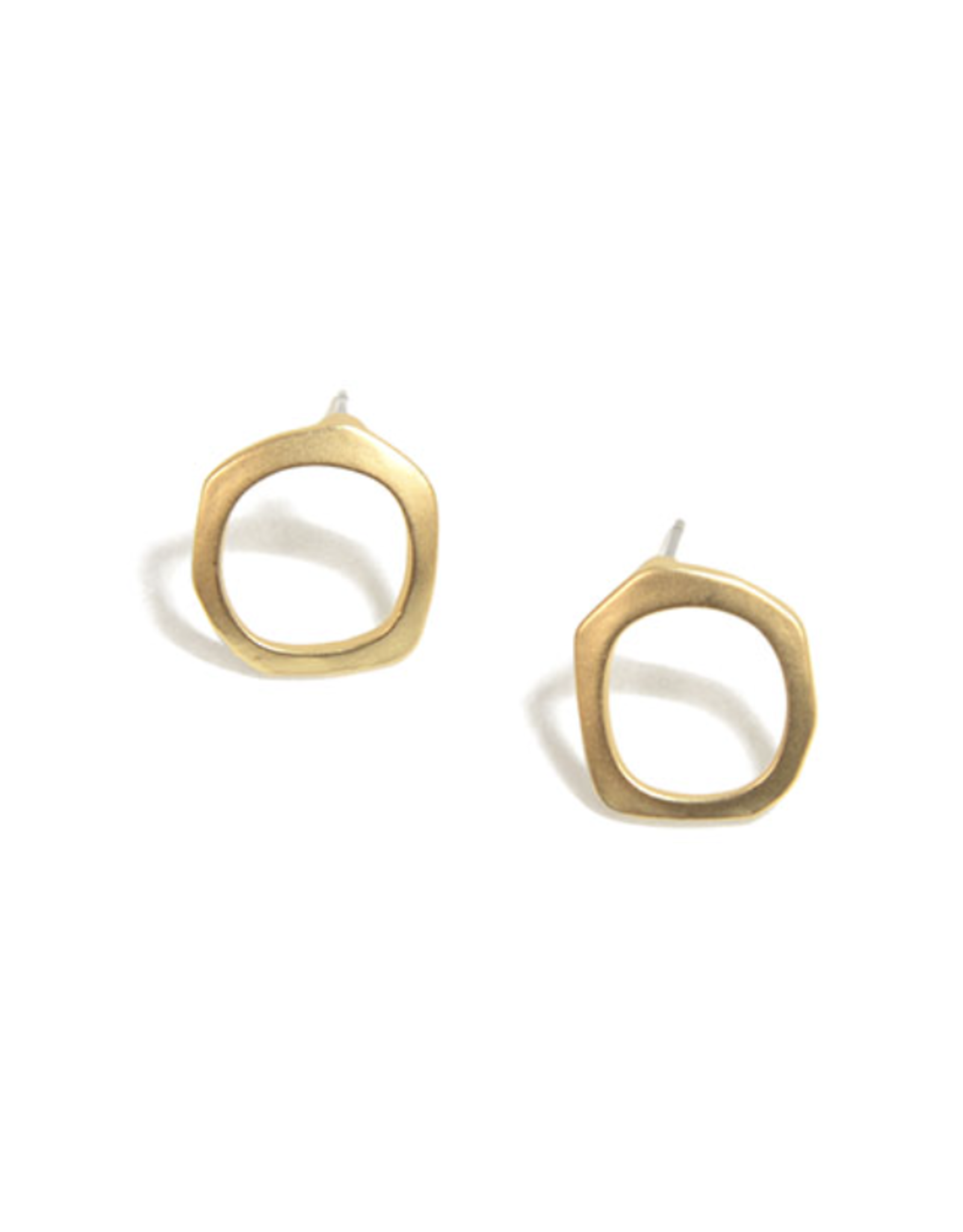 JS Post Organic Circle Earrings