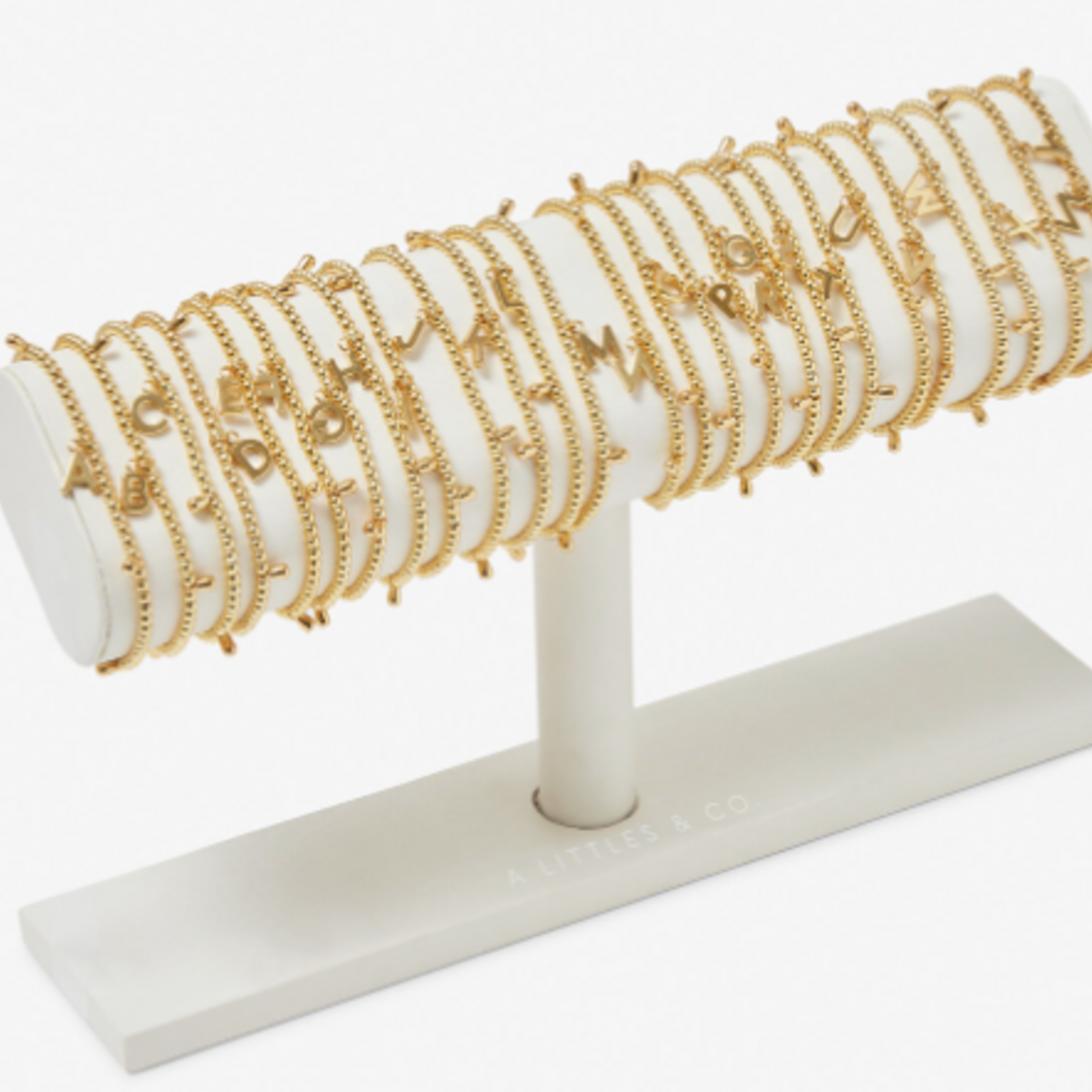 A Littles & Co. A Little Alphabet Bracelet, gold