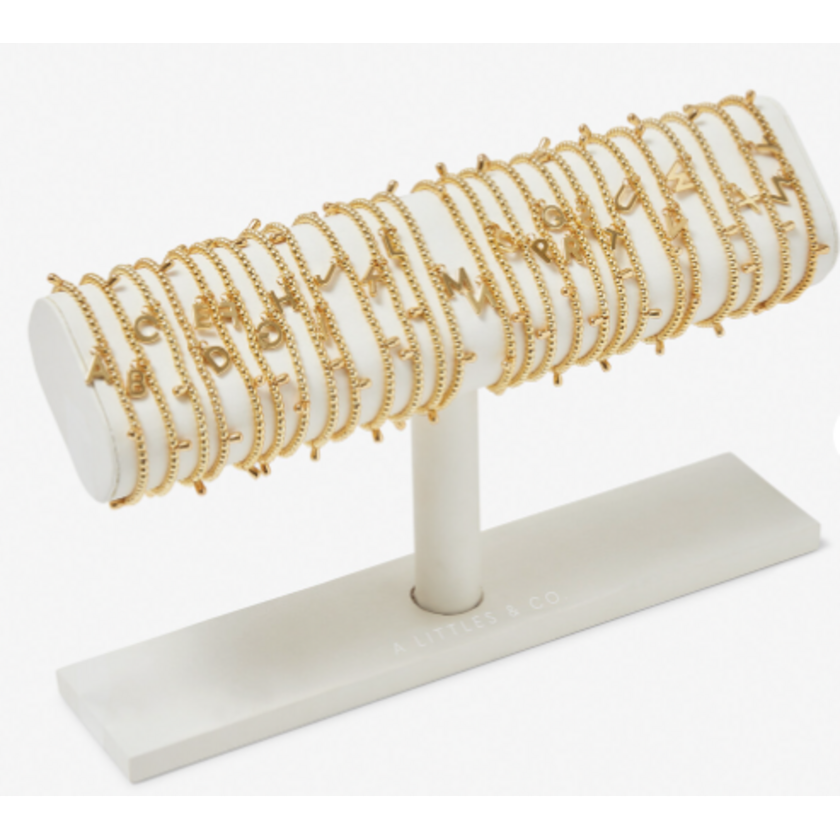 A Littles & Co. Alphabet Bracelet, gold