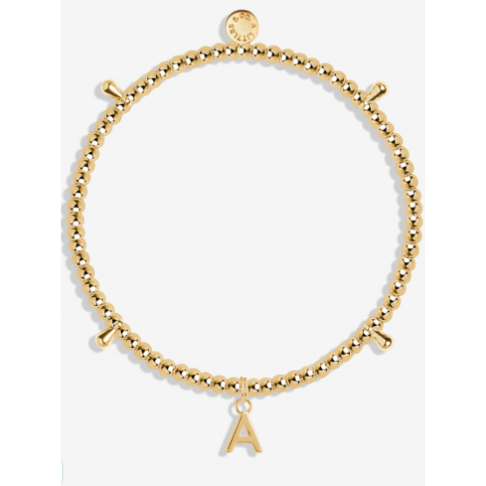 A Littles & Co. Alphabet Bracelet, gold