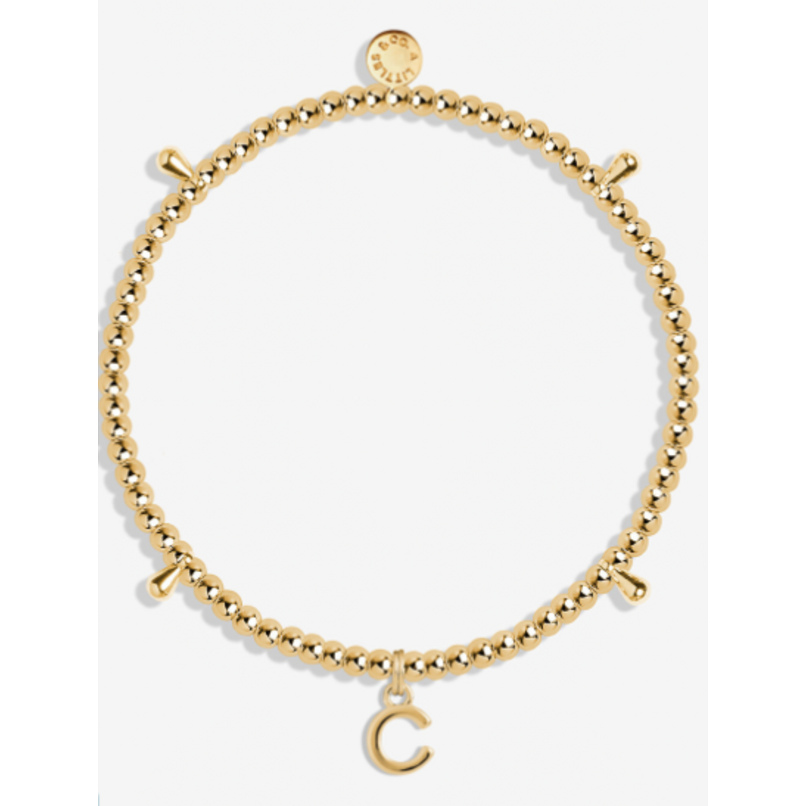 A Littles & Co. Alphabet Bracelet, gold
