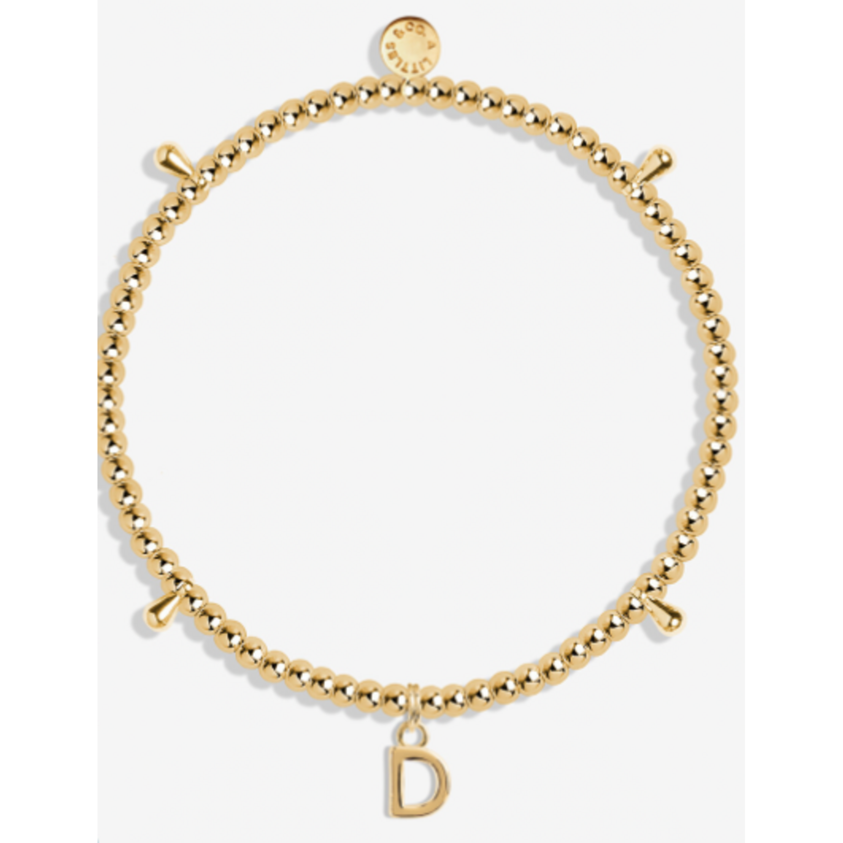 A Littles & Co. Alphabet Bracelet, gold