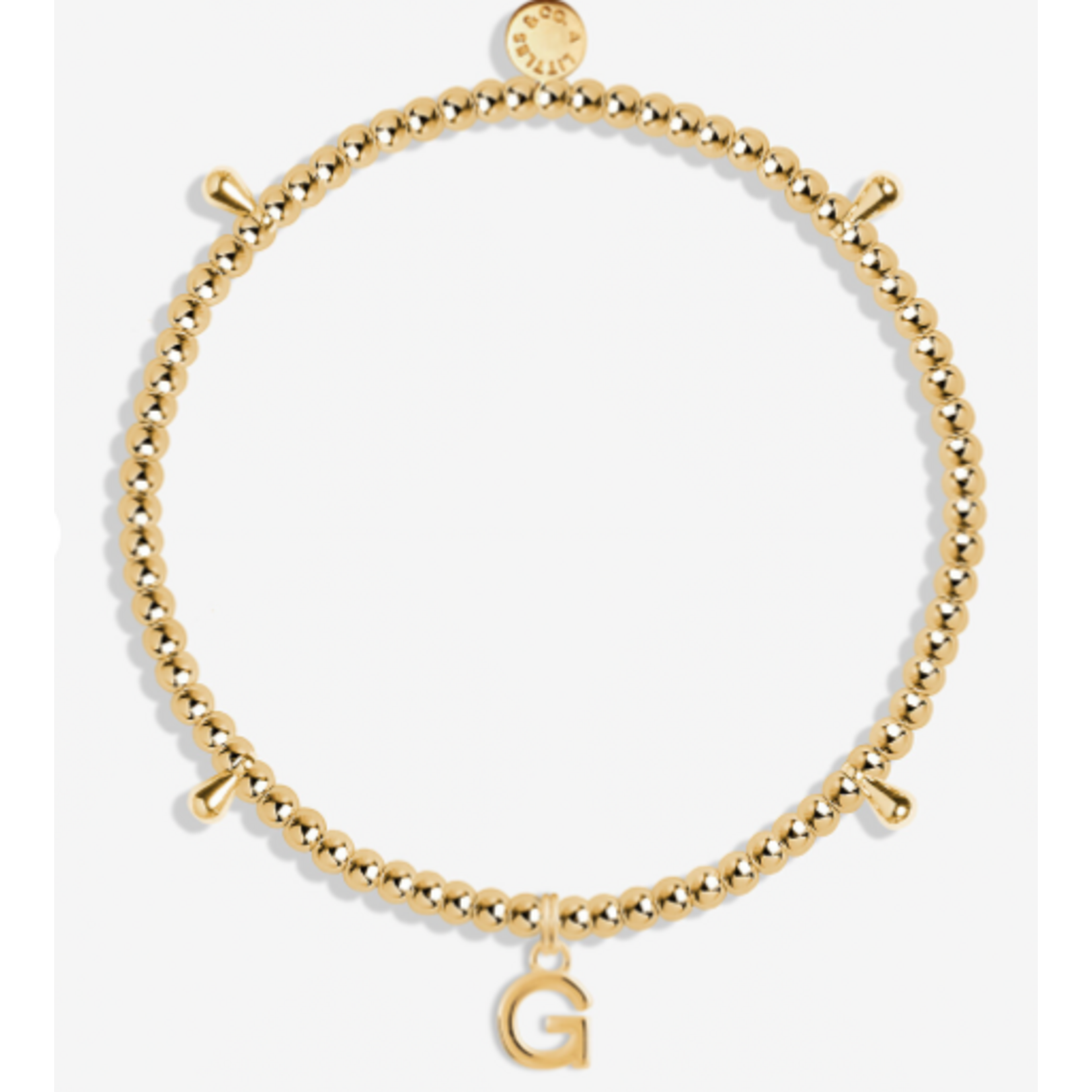 A Littles & Co. Alphabet Bracelet, gold