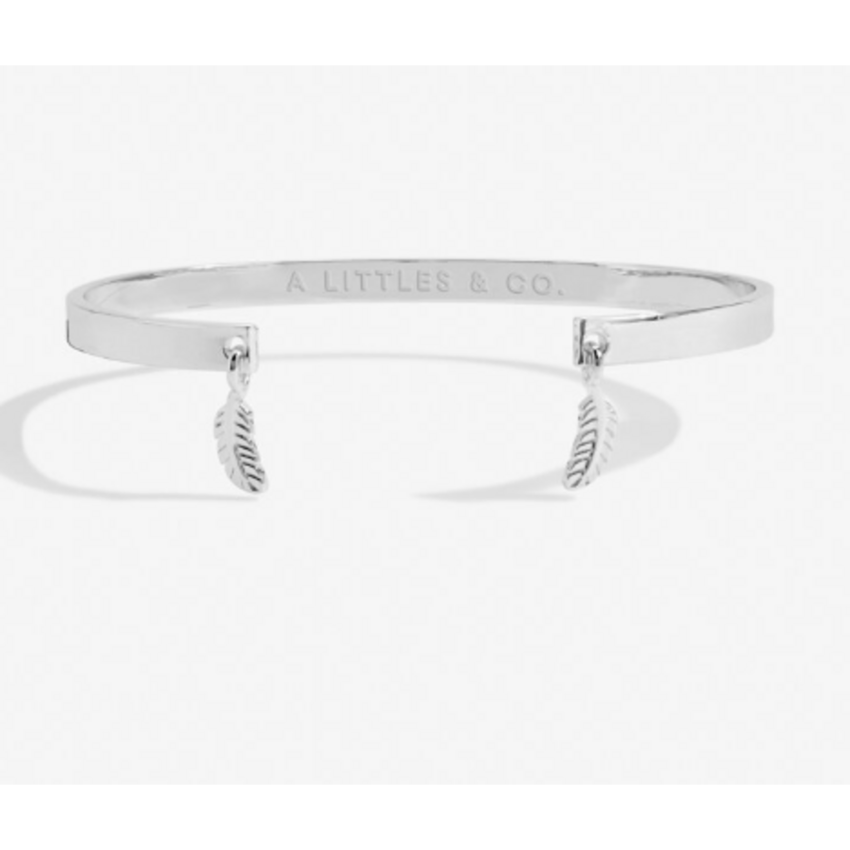 A Littles & Co. Feather Bar Bracelet, silver/silver