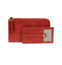 JS Karina Convertible Wristlet and Wallet, red