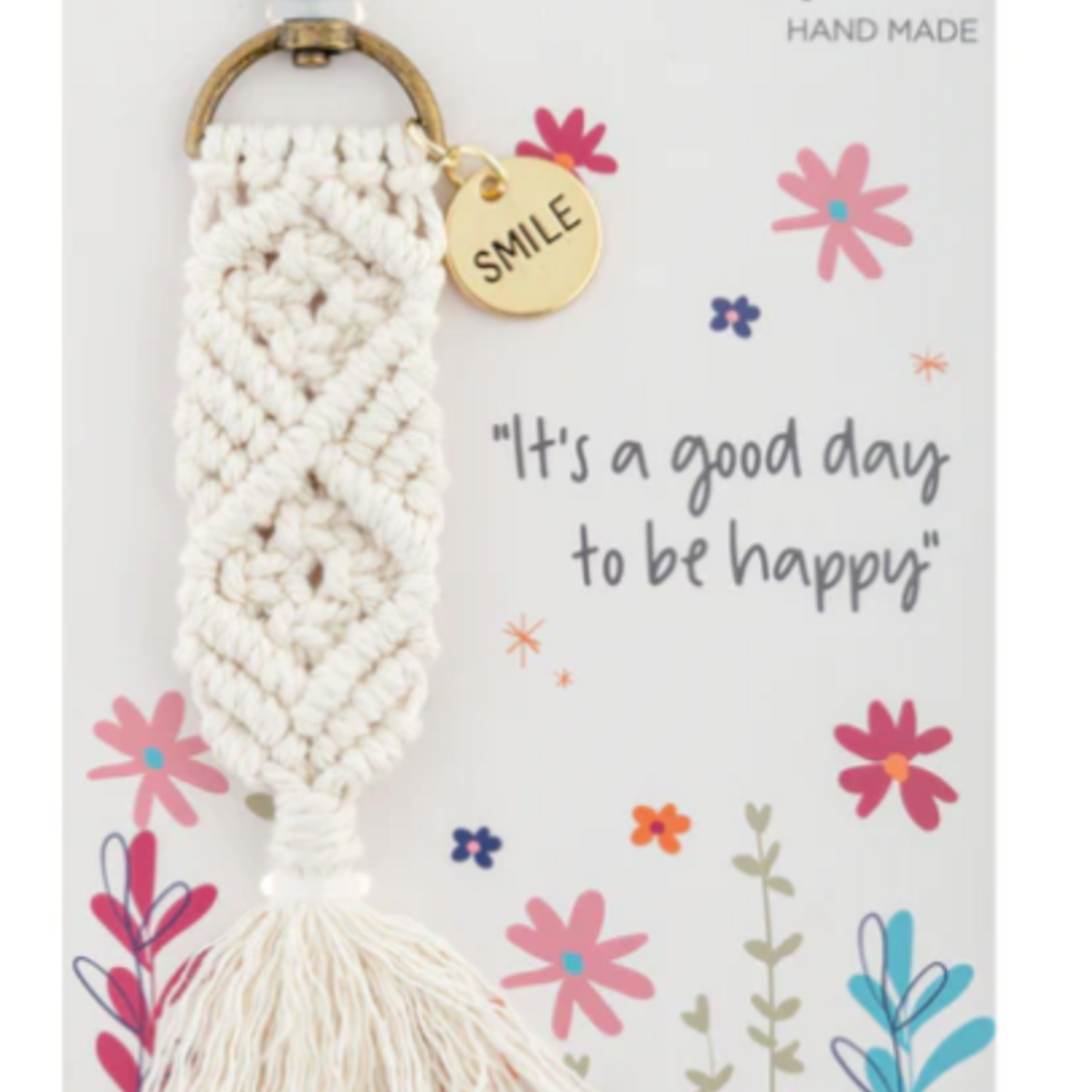 Karma Macrame Keychain,