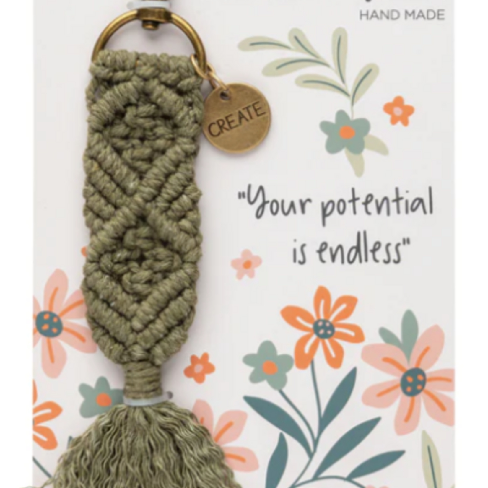 Karma Macrame Keychain,