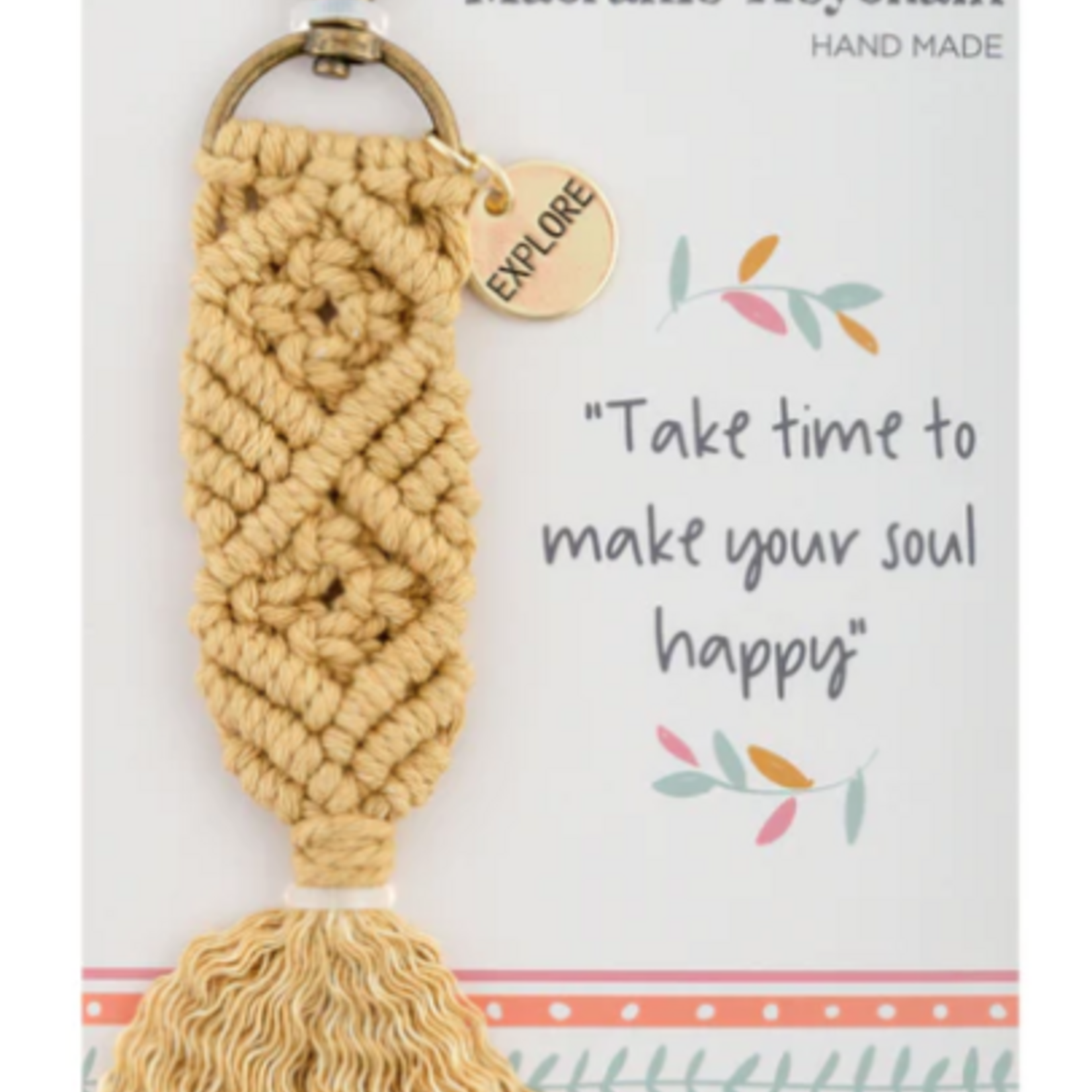 Karma Macrame Keychain,