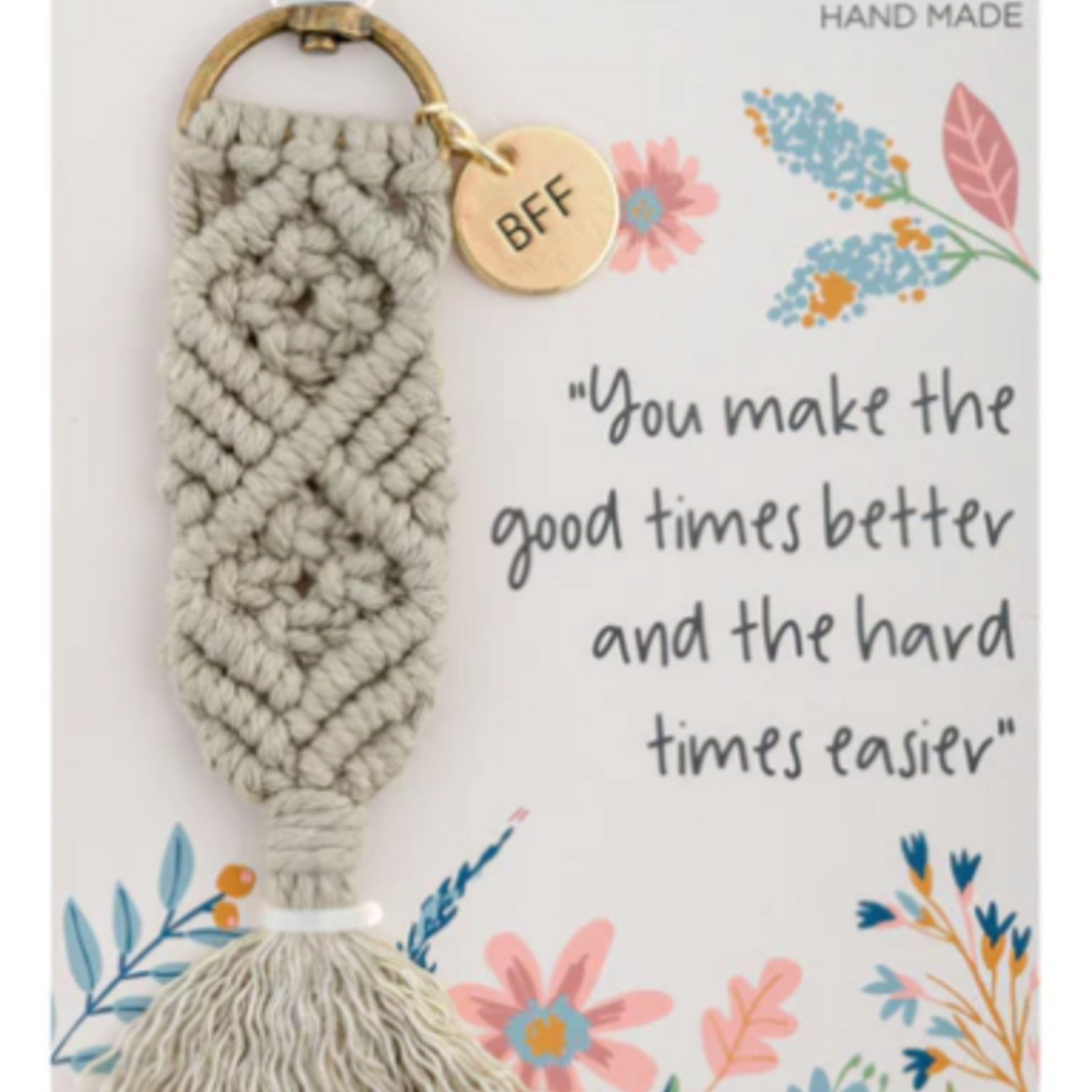 Karma Macrame Keychain,