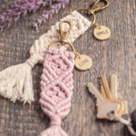 Karma Macrame Keychain,