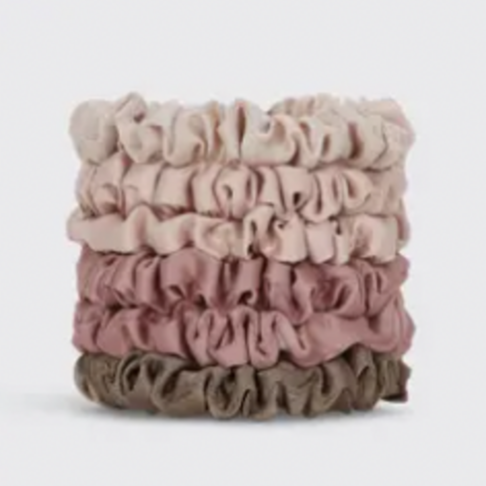 Kitsch Ultra Petite Satin Scrunchies 6pc - Terracotta