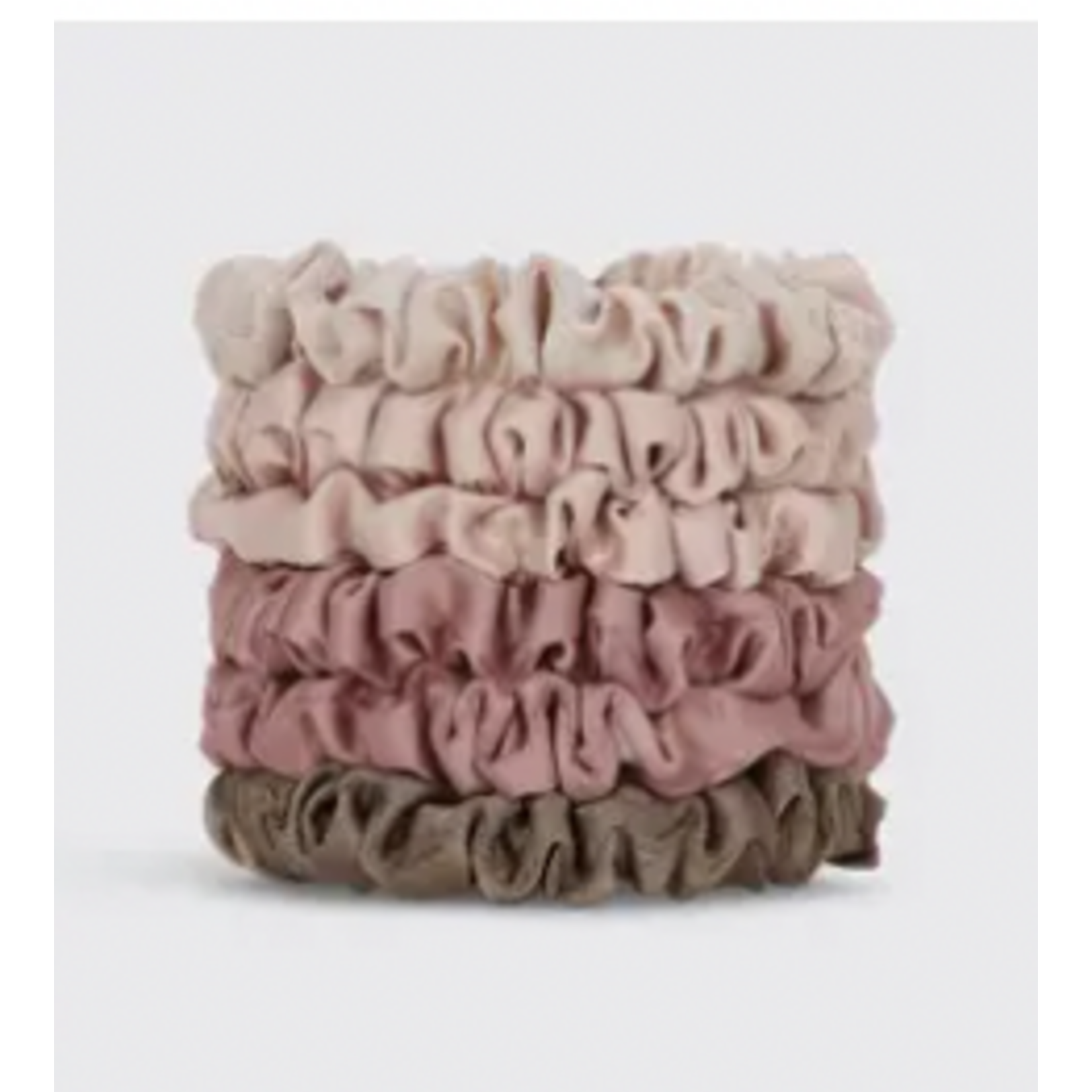 Kitsch Ultra Petite Satin Scrunchies 6pc - Terracotta