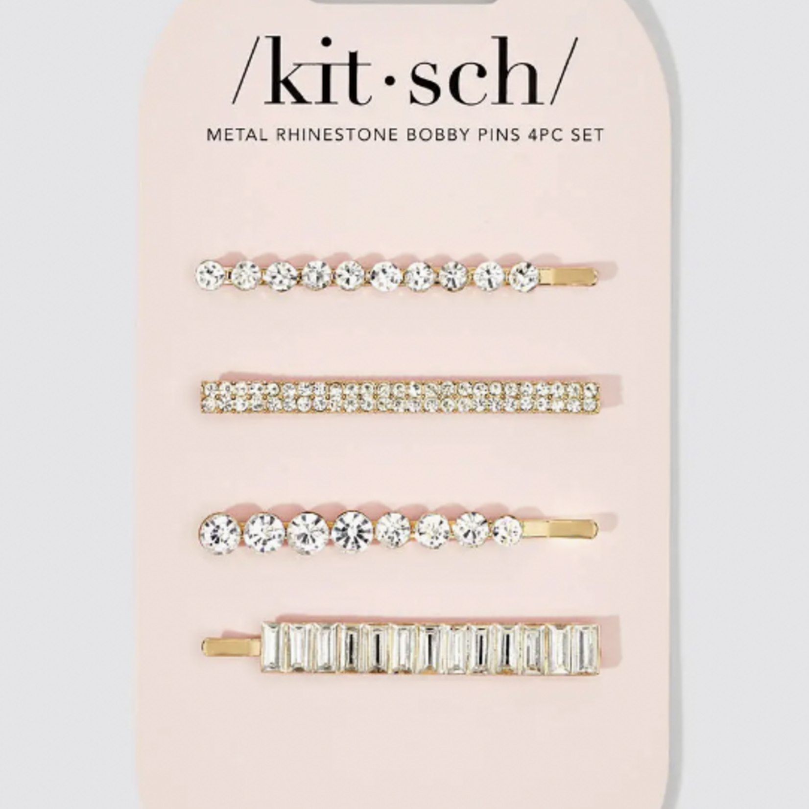 Kitsch Kitsch Rhinstone Assorted Bobby Pins, Gold