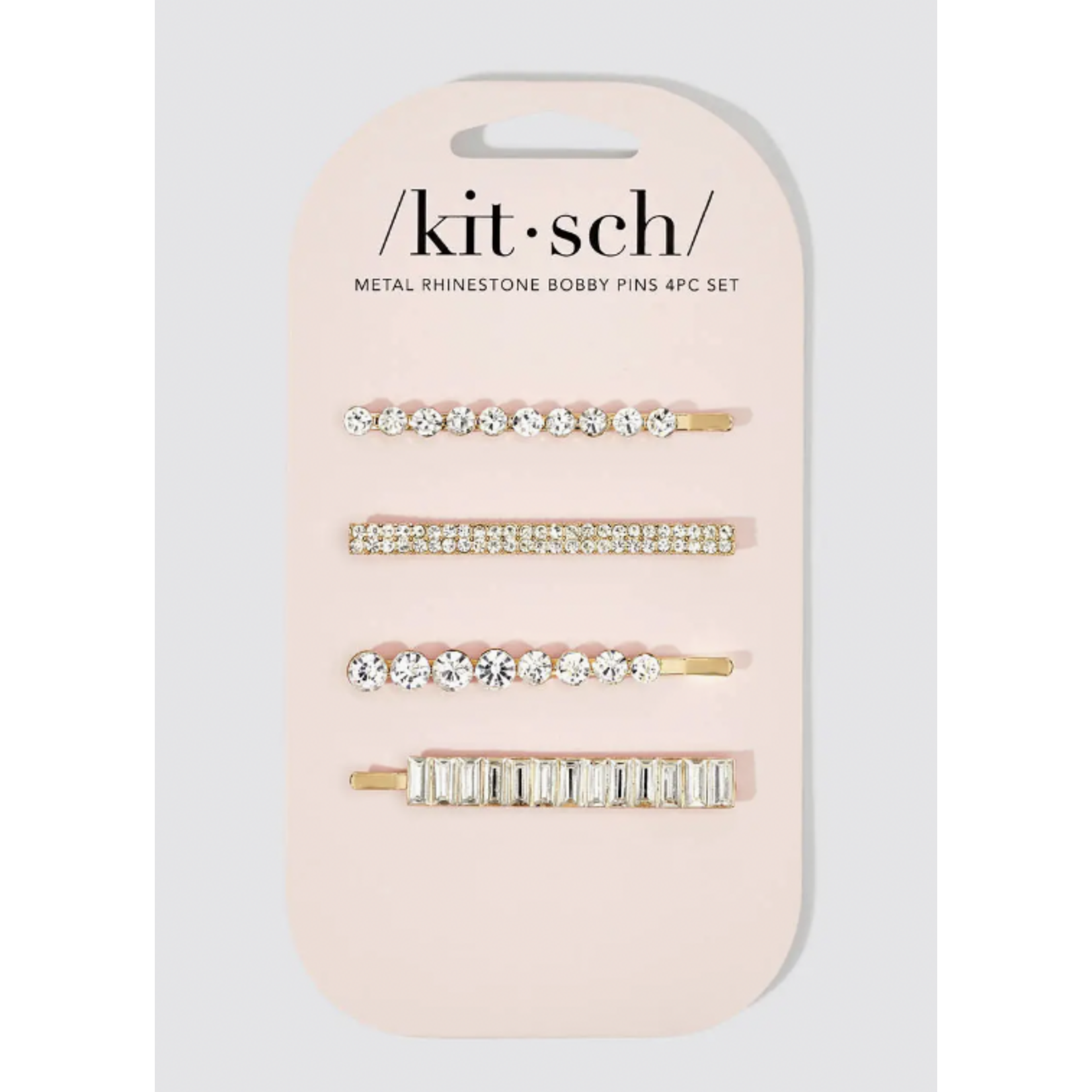 Kitsch Kitsch Rhinstone Assorted Bobby Pins, Gold