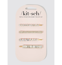 Kitsch Kitsch Rhinstone Assorted Bobby Pins, Gold