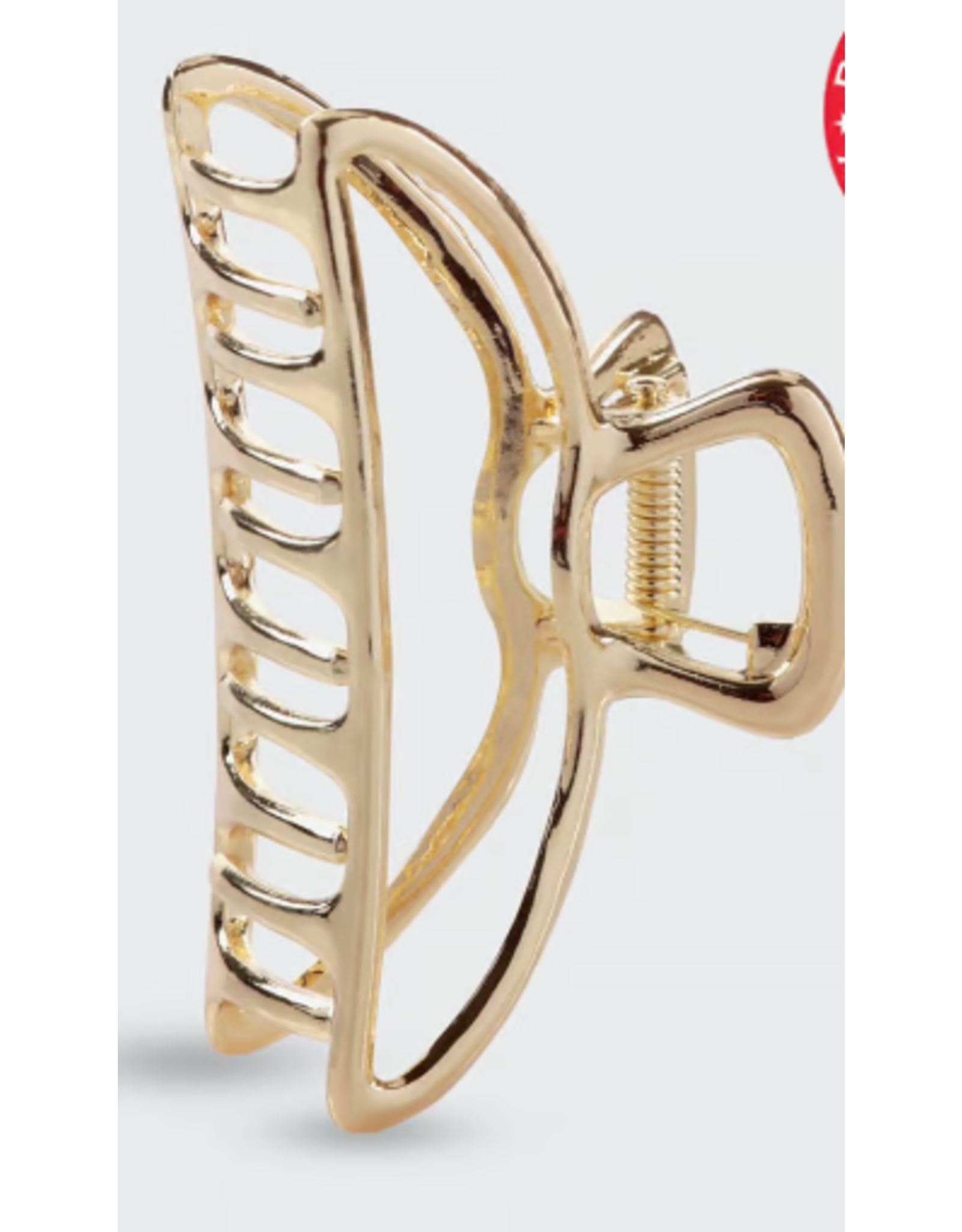 Kitsch Open Shape Claw Clip, Gold