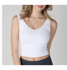 NIKIBIKI NikiBiki V-Neck Ribbed Crop Top,