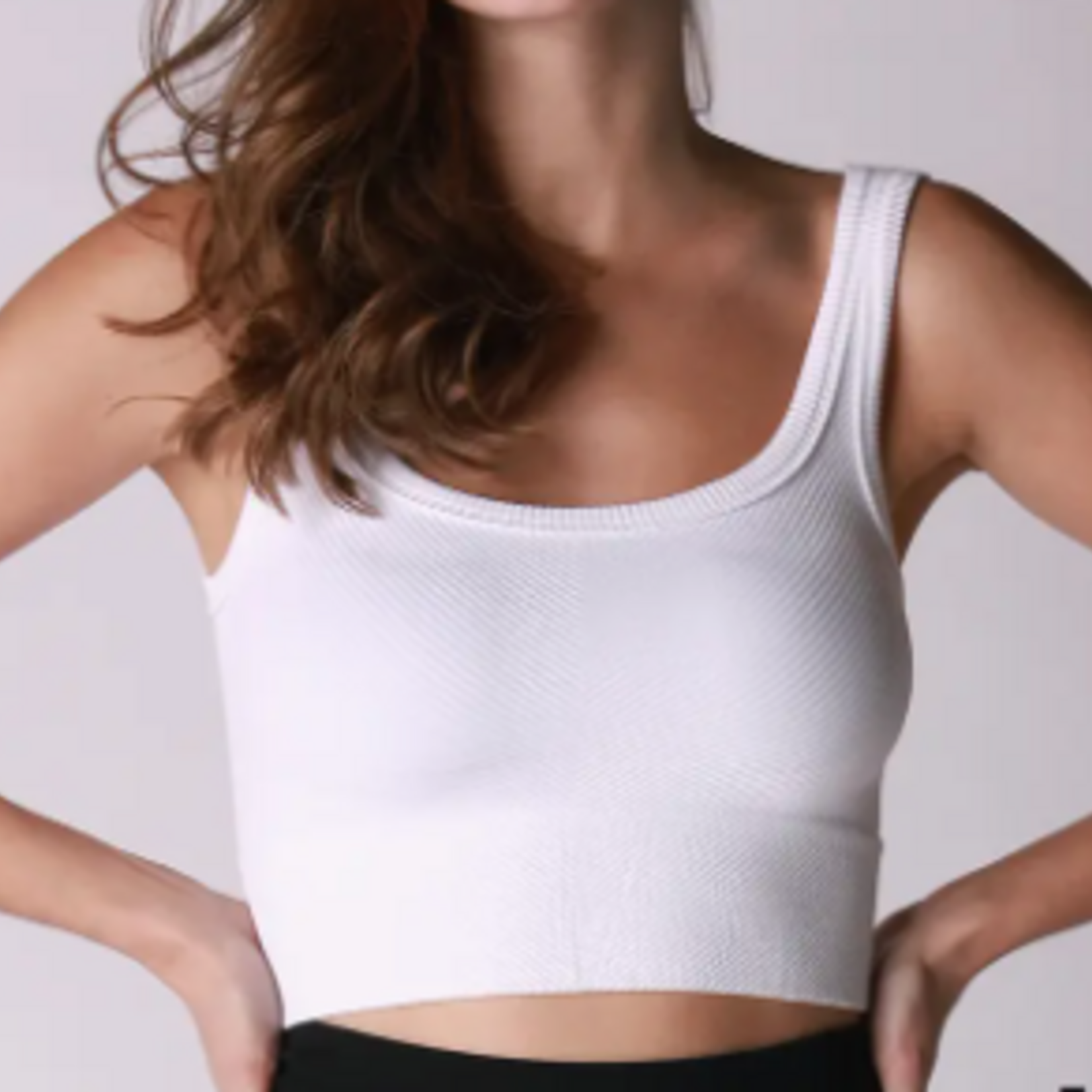 NIKIBIKI NikiBiki Chevron Ribbed Crop Top,