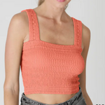 NIKIBIKI Nikibiki Shirred Square Neck Crop Top,