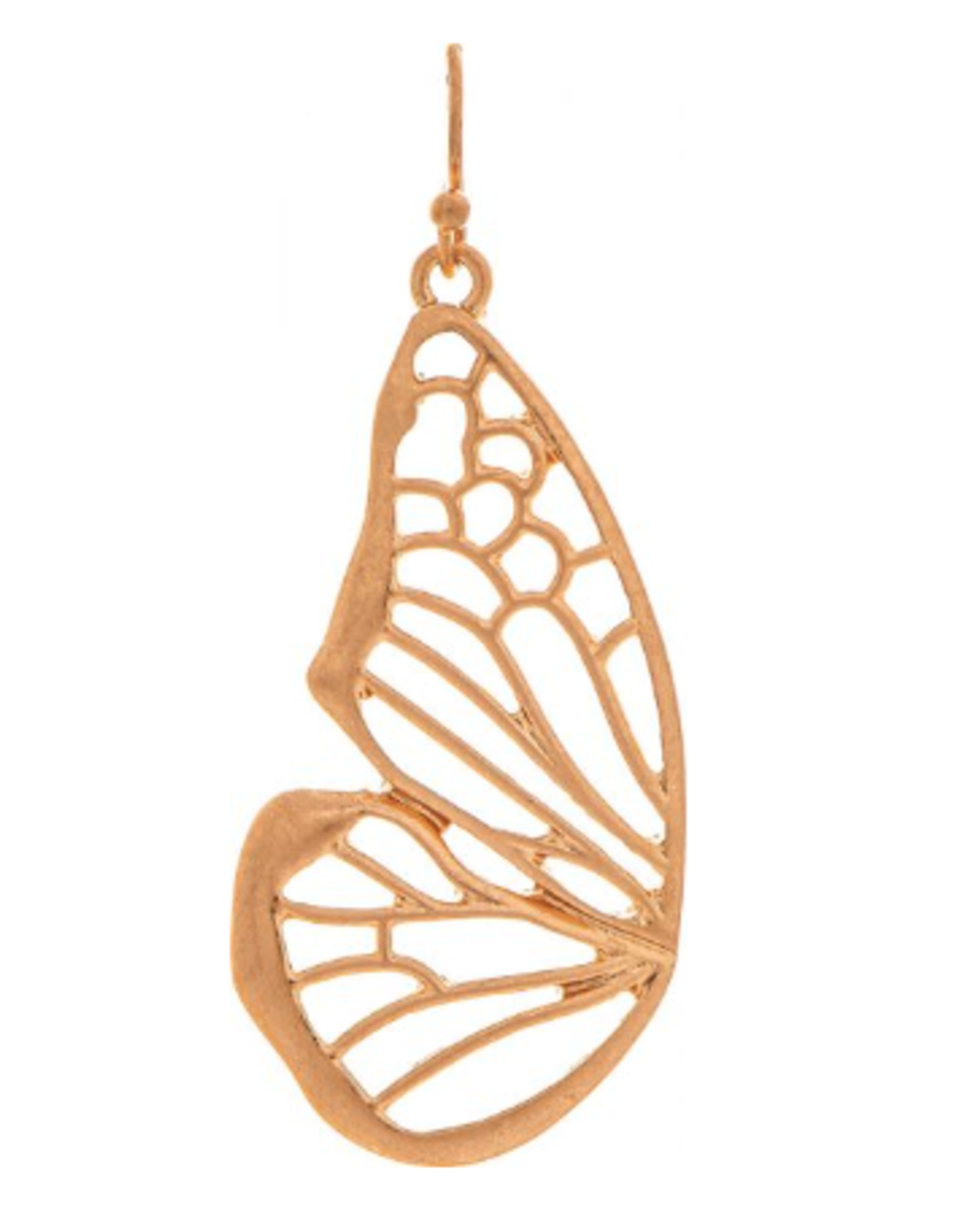 Rain: Matte Gold Butterfly Wings Earrings