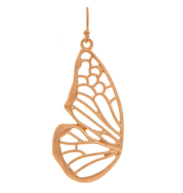 Rain: Matte Gold Butterfly Wings Earrings