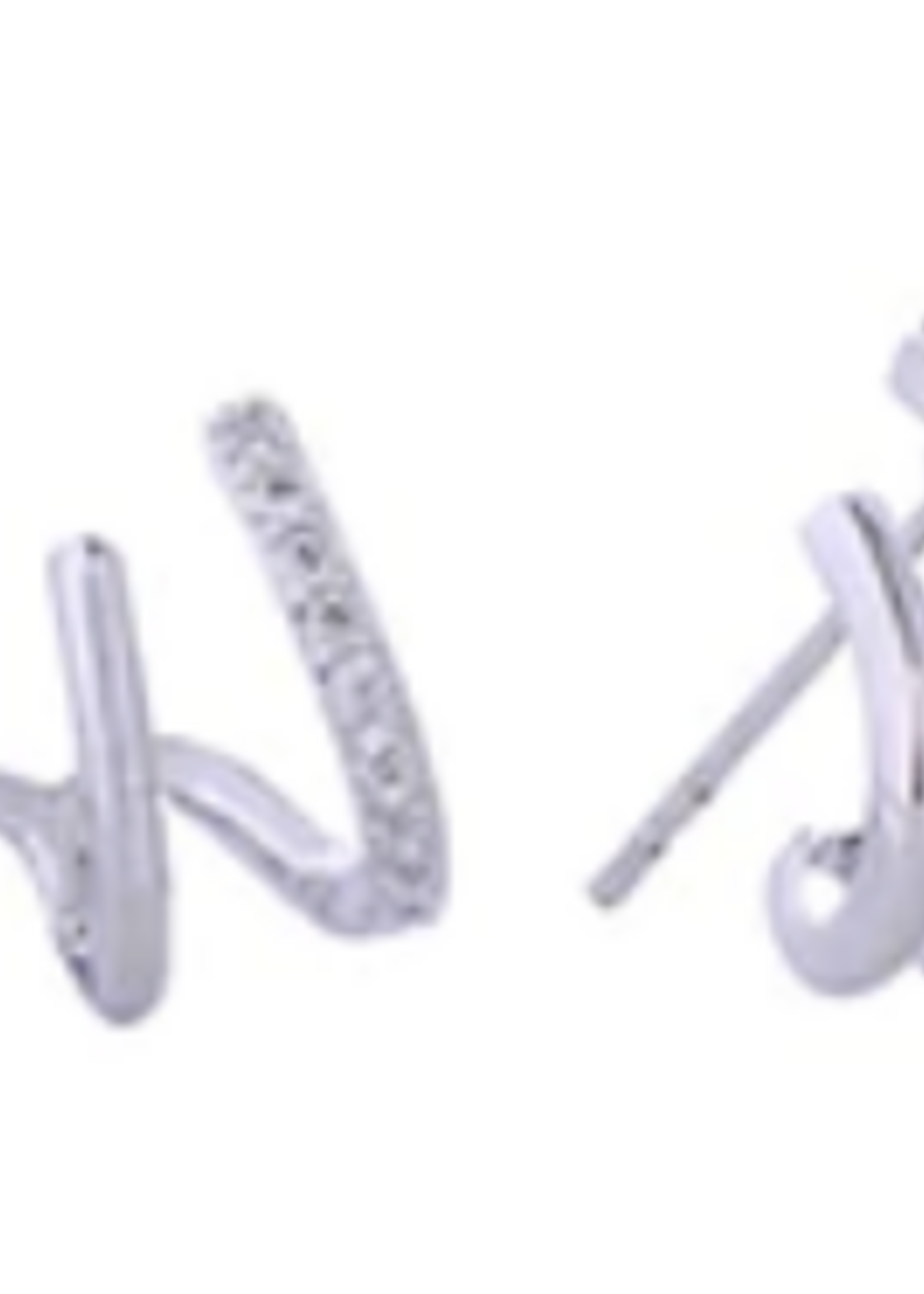 KW Quadruple Hoop Earring, White Gold