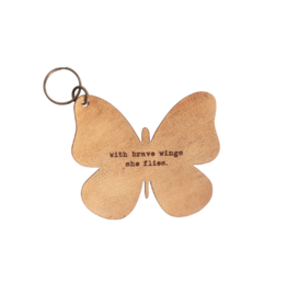 Sugarboo & Co Leather Butterfly Keychain,