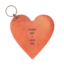 Sugarboo & Co Leather Heart Keychain,