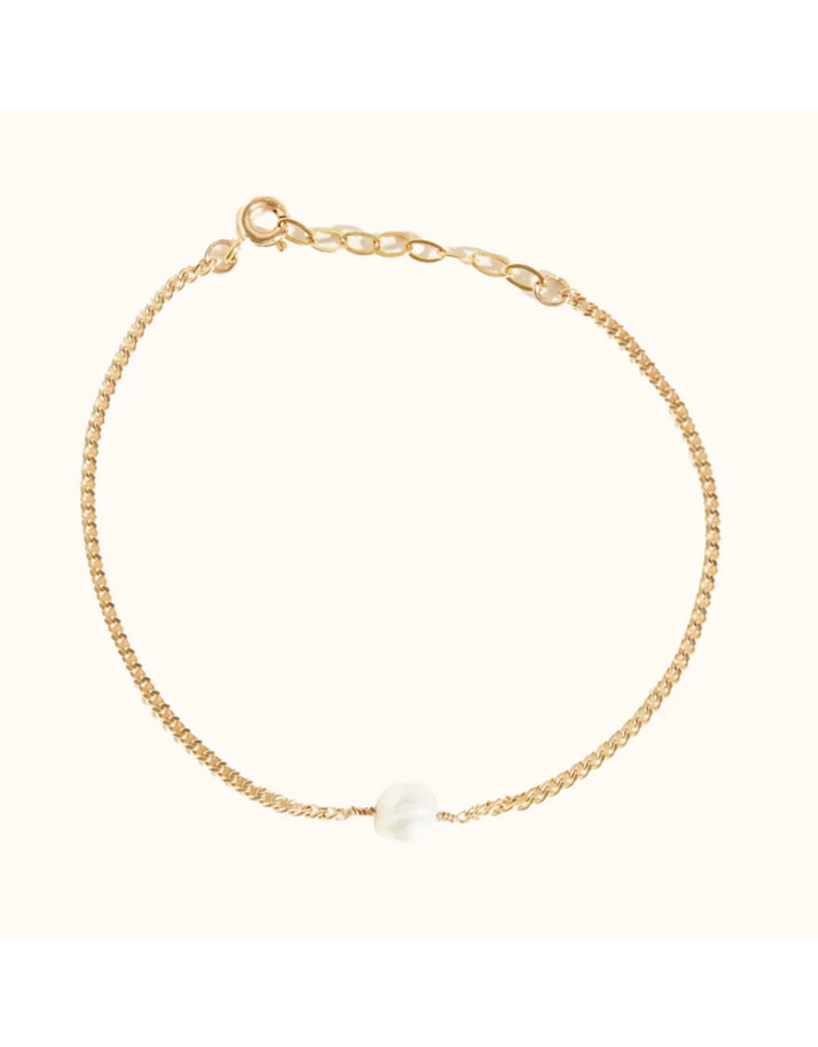 ABLE Able Pearl Curb Chain Bracelet