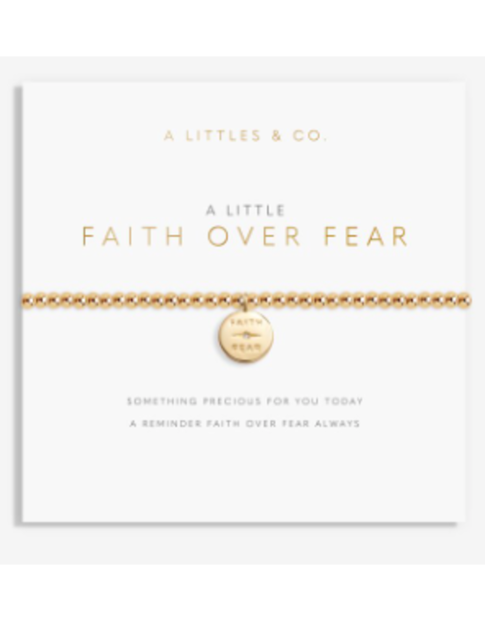 A Littles & Co. a little Faith Over Fear bracelet, gold