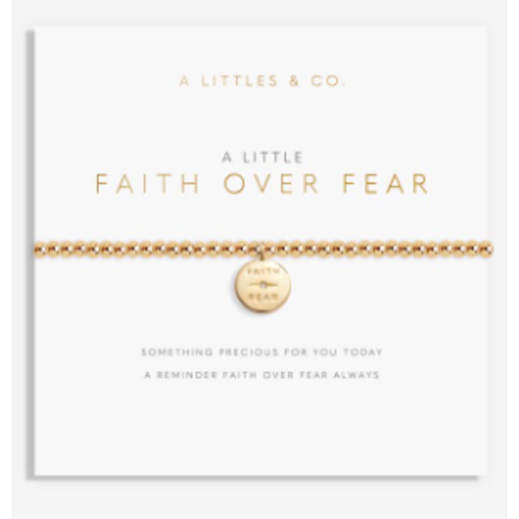 A Littles & Co. a little Faith Over Fear bracelet, gold