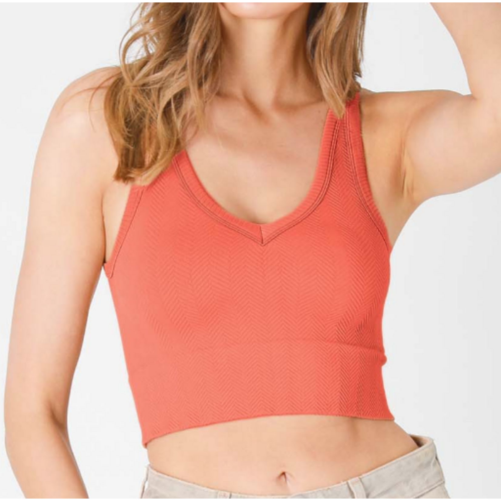 NIKIBIKI NikiBiki Herringbone Crop Top