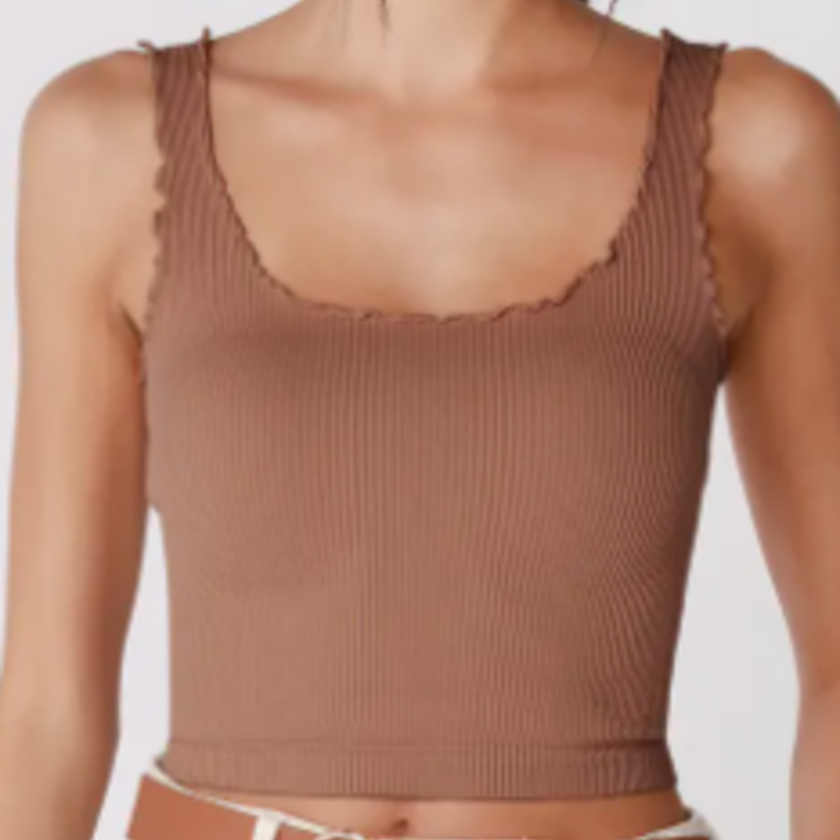 NIKIBIKI NikiBiki Lettuce Edge Crop Top,