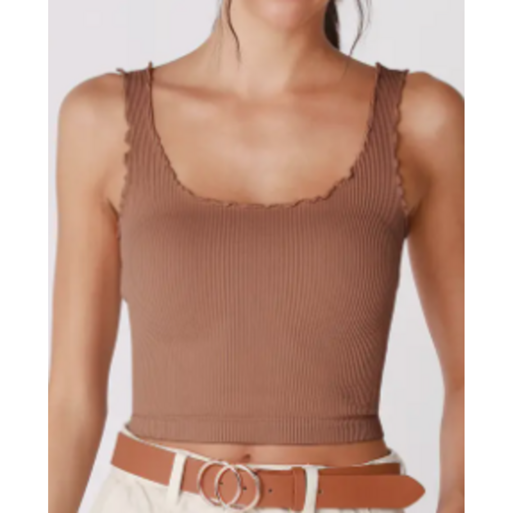 NIKIBIKI NikiBiki Lettuce Edge Crop Top,