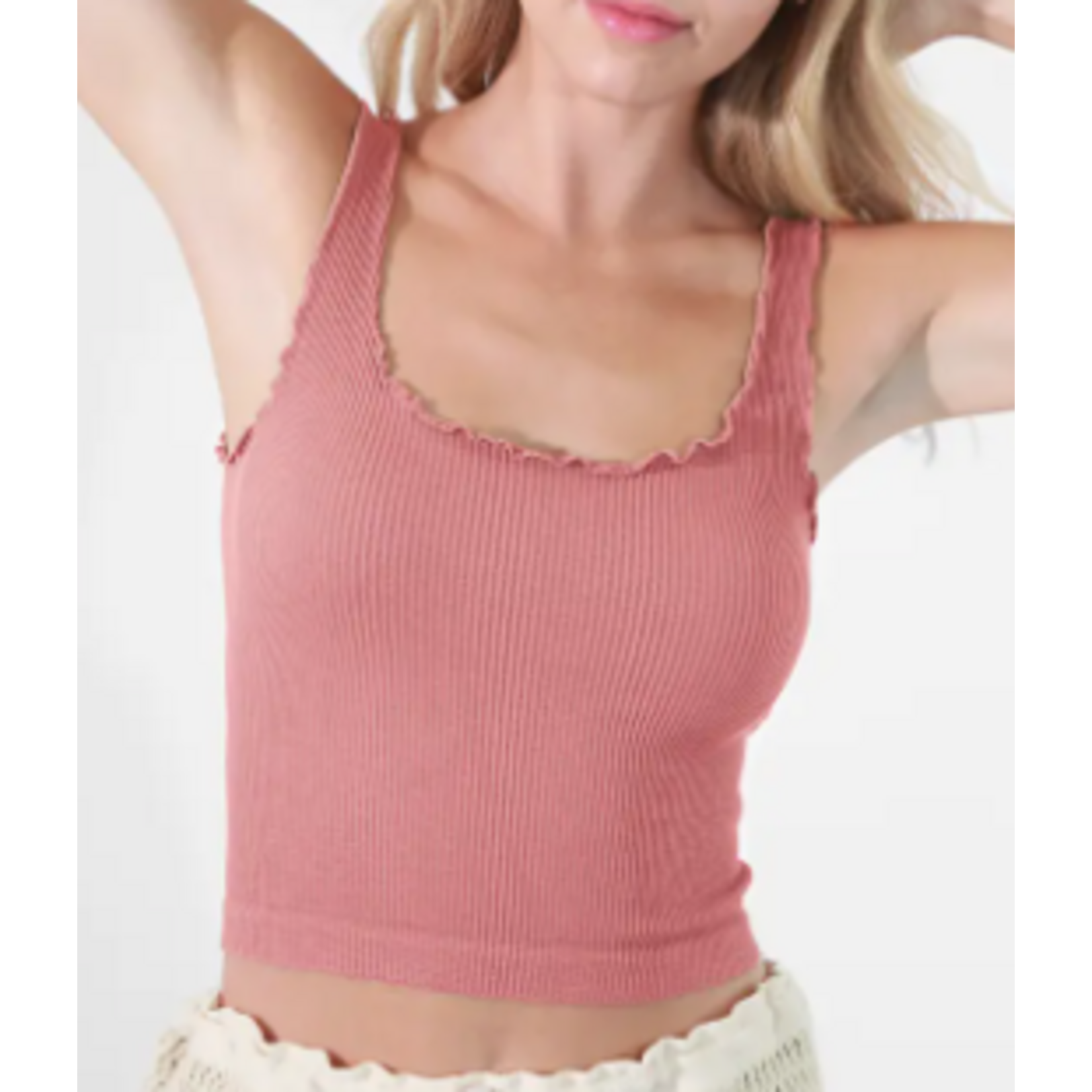 NIKIBIKI NikiBiki Lettuce Edge Crop Top,