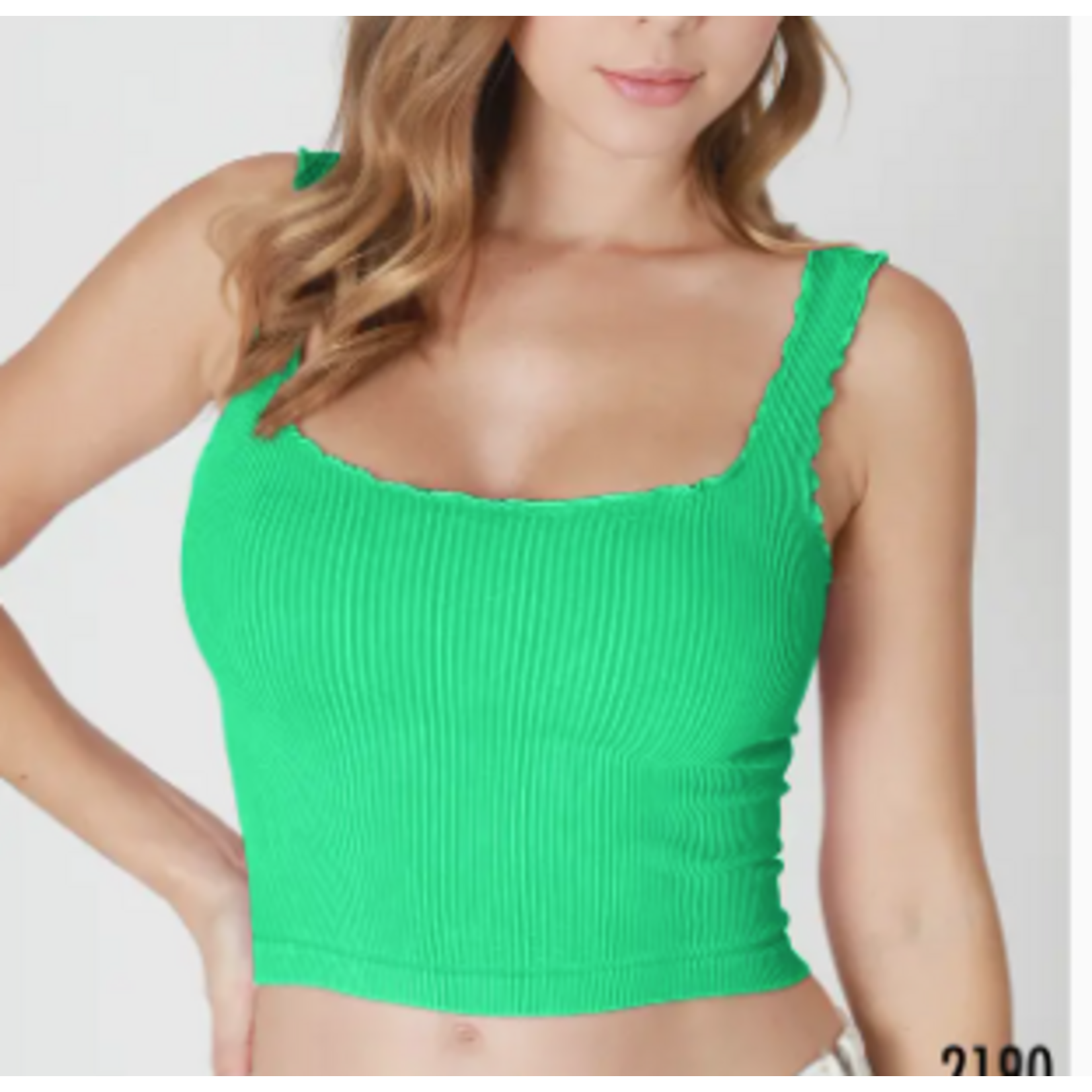 NIKIBIKI NikiBiki Lettuce Edge Crop Top,