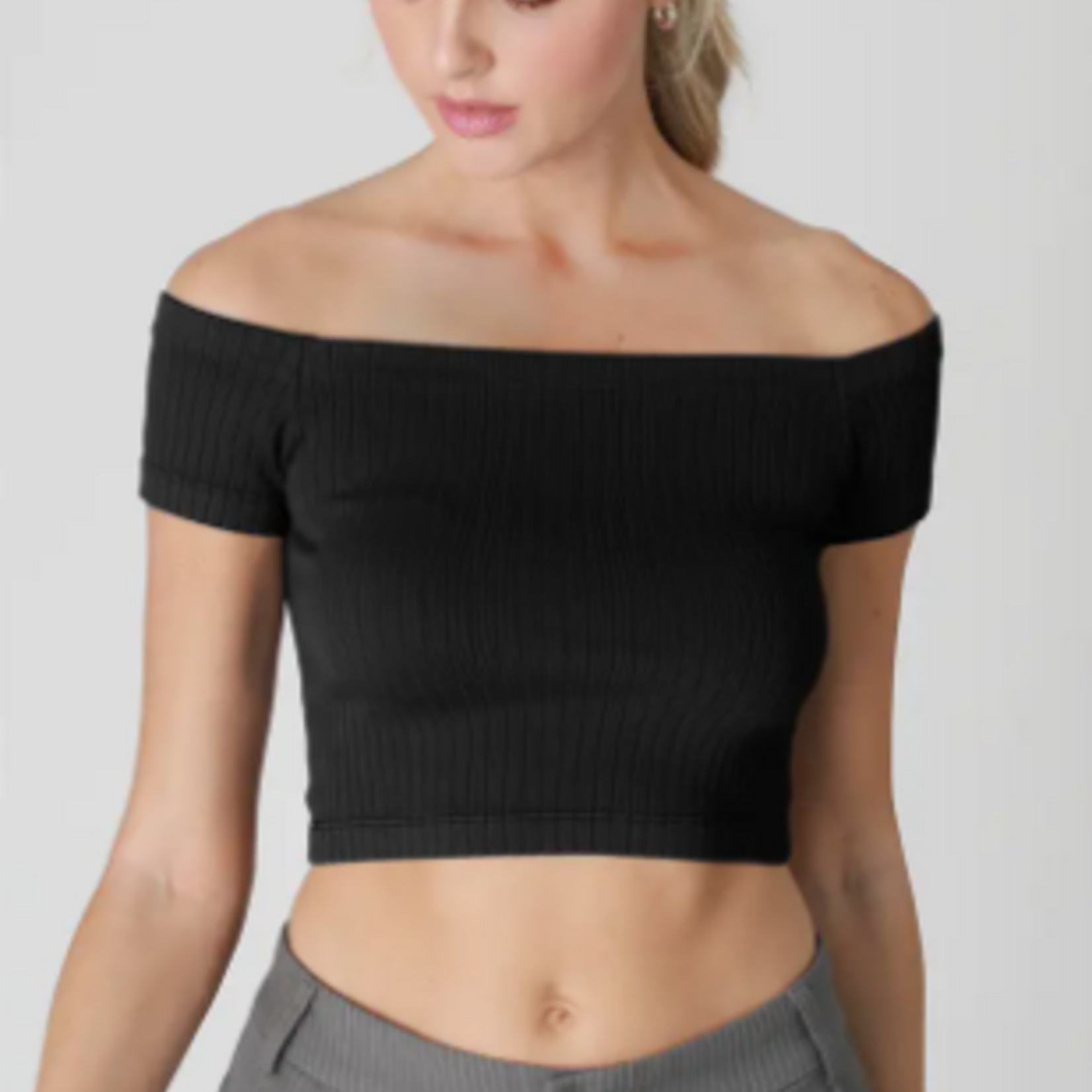 NIKIBIKI Nikibiki Off Shoulder Crop Top,