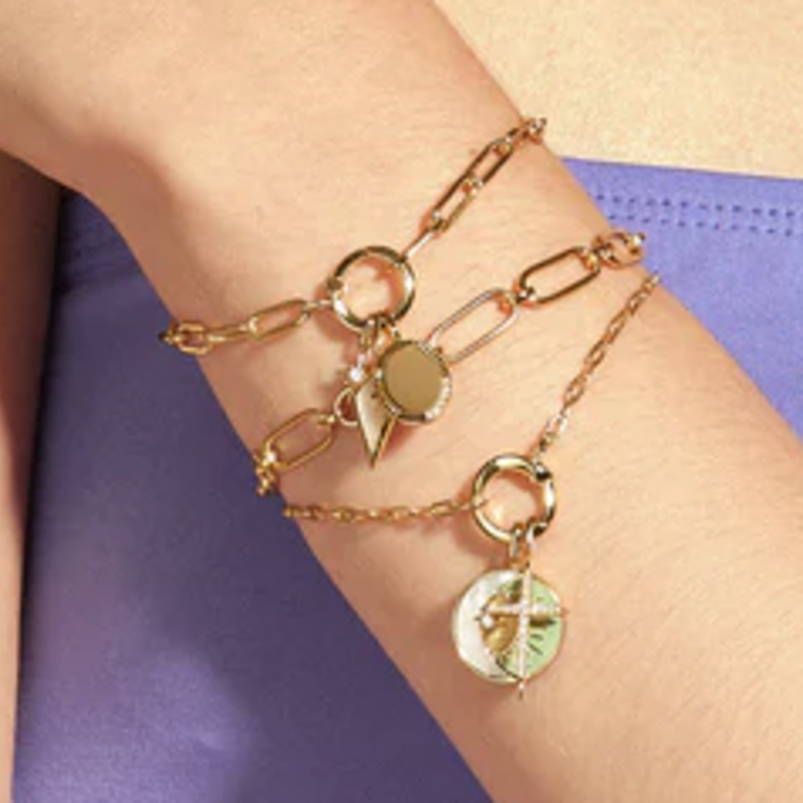 Ania Haie Ania Haie Pop Charms Mini Link Charm Chain Connector Bracelet, gold