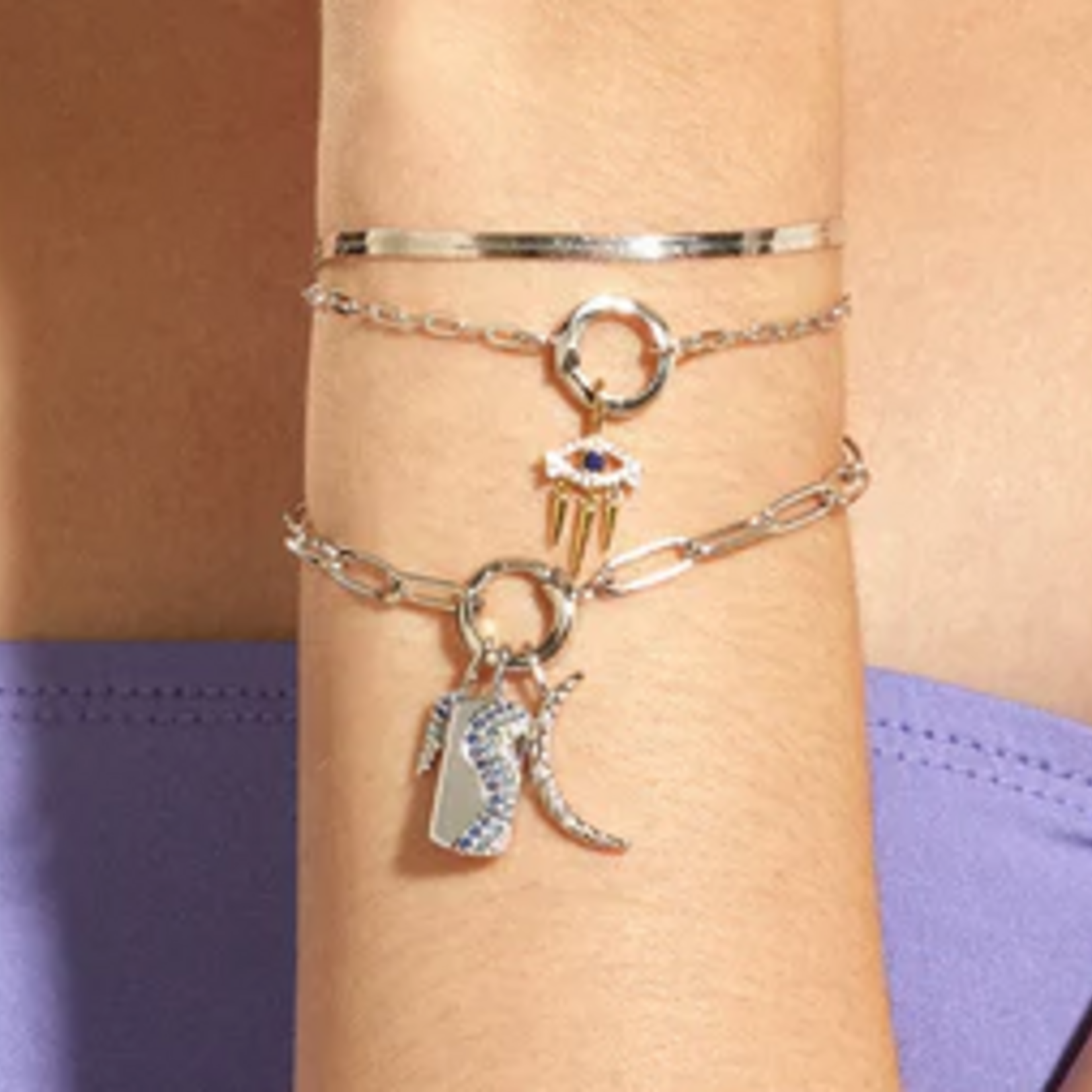 Ania Haie Ania Haie Pop Charms Link Charm Chain Connector Bracelet, silver