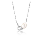 Ania Haie Pearl Power Pearl Link Chain Necklace, silver