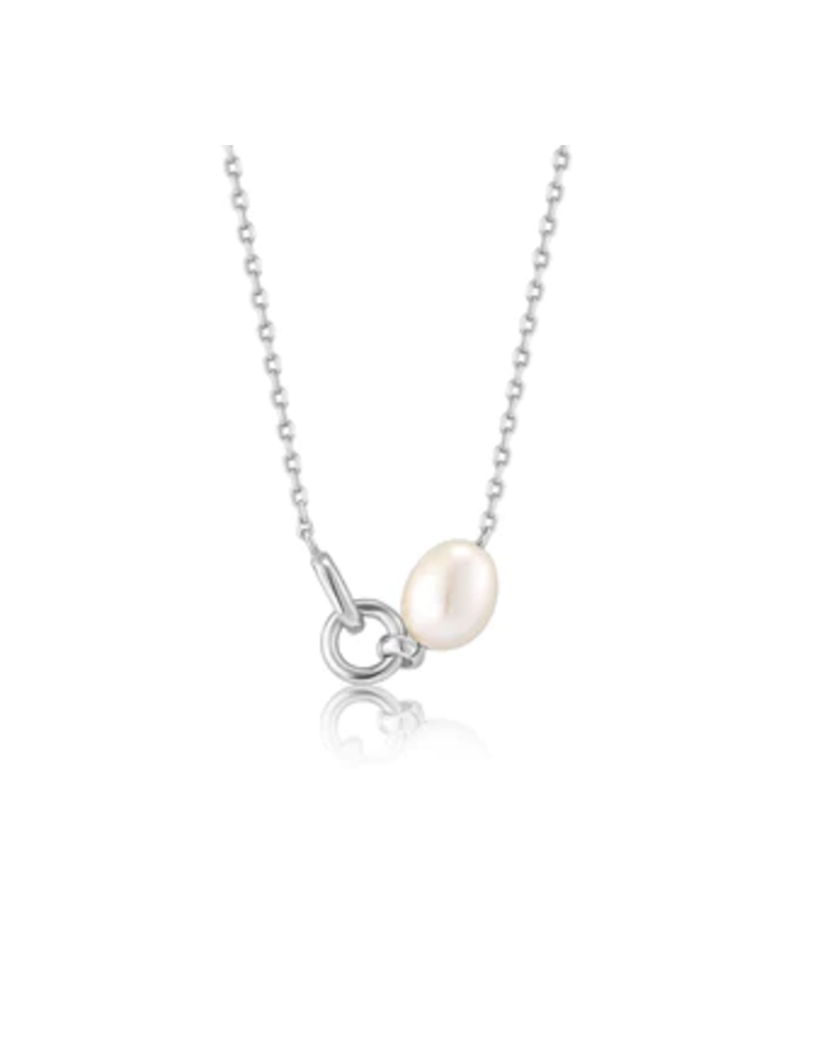 Ania Haie Ania Haie Pearl Power Pearl Link Chain Necklace, silver