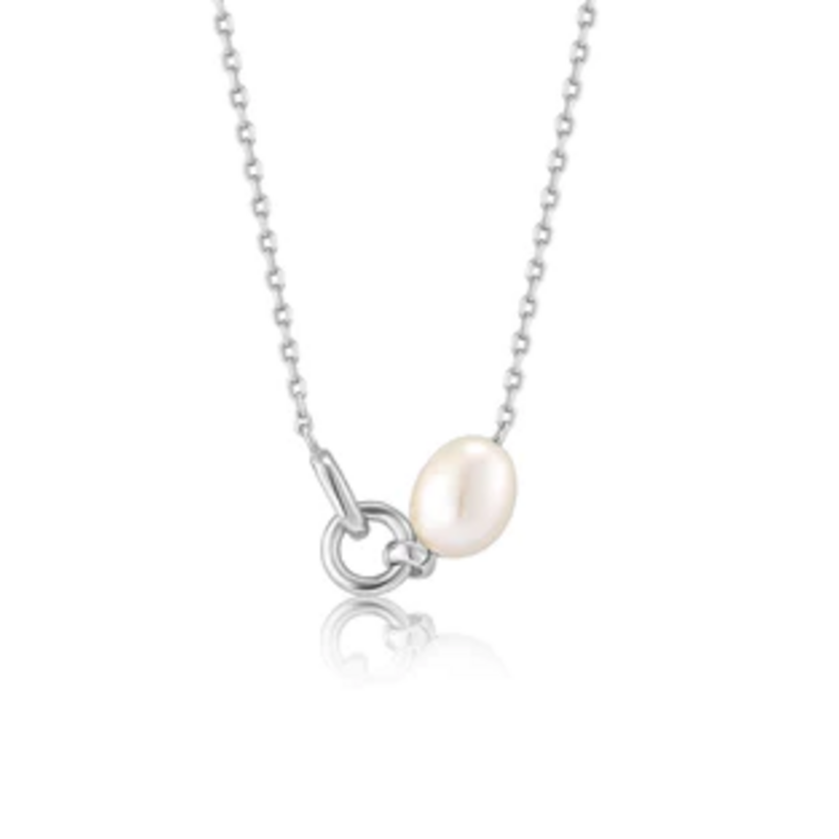 Ania Haie Ania Haie Pearl Power Pearl Link Chain Necklace, silver