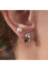 Ania Haie Ania Haie Modern Muse Pearl Barbell Earrings, silver