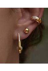Ania Haie Ania Haie Modern Muse Pearl Barbell Earrings, gold