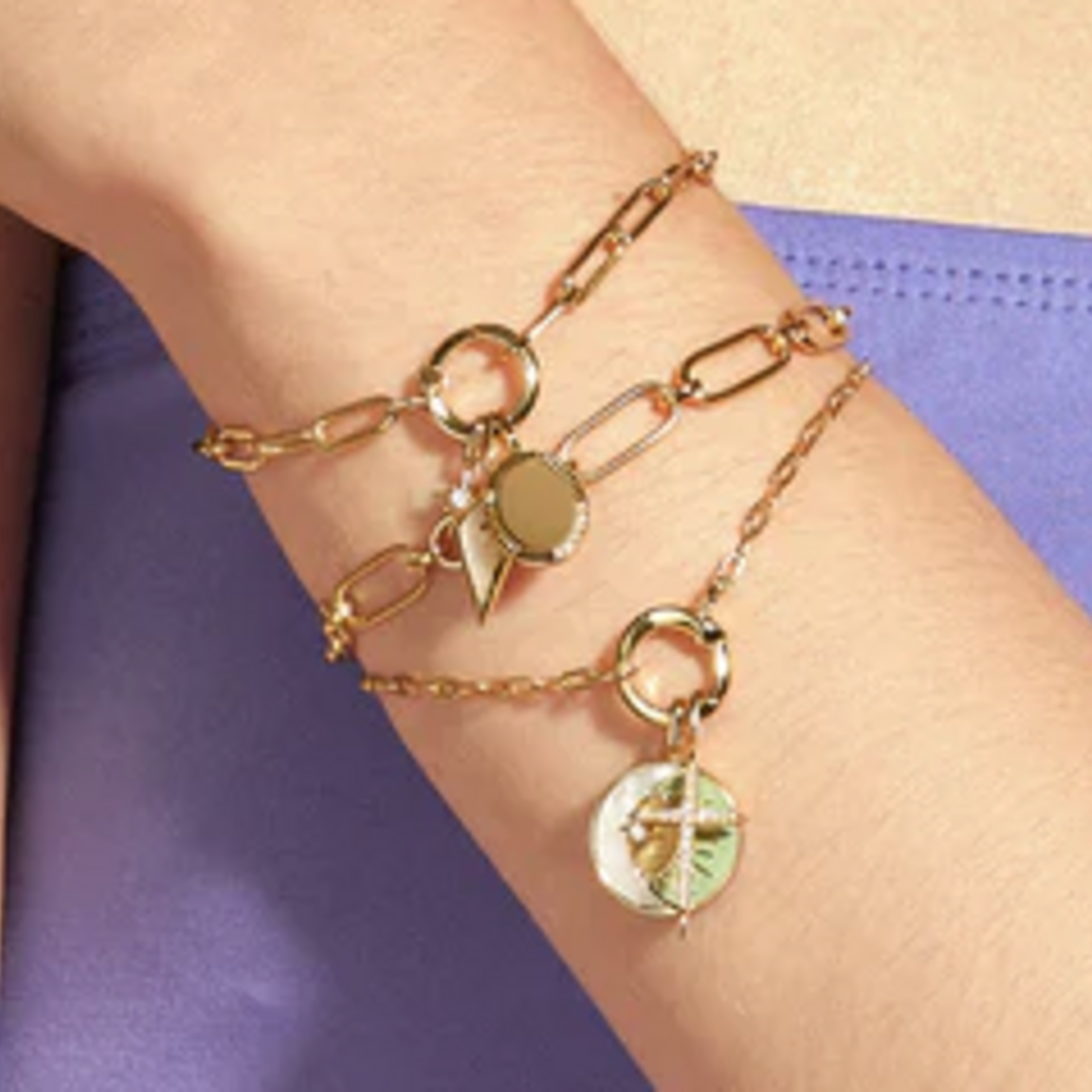 Ania Haie Ania Haie Pop Charms Link Charm Chain Connector Bracelet, gold