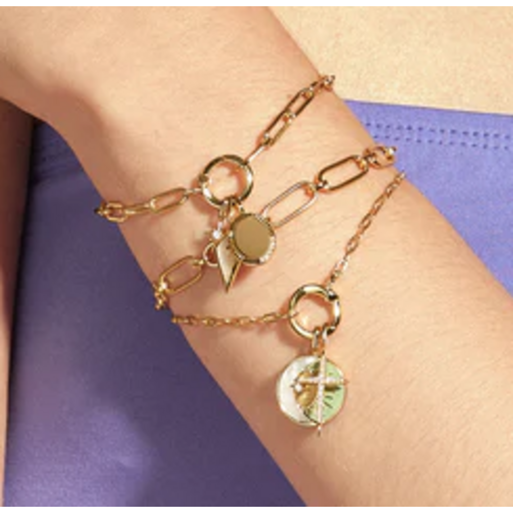 Ania Haie Ania Haie Pop Charms Link Charm Chain Connector Bracelet, gold