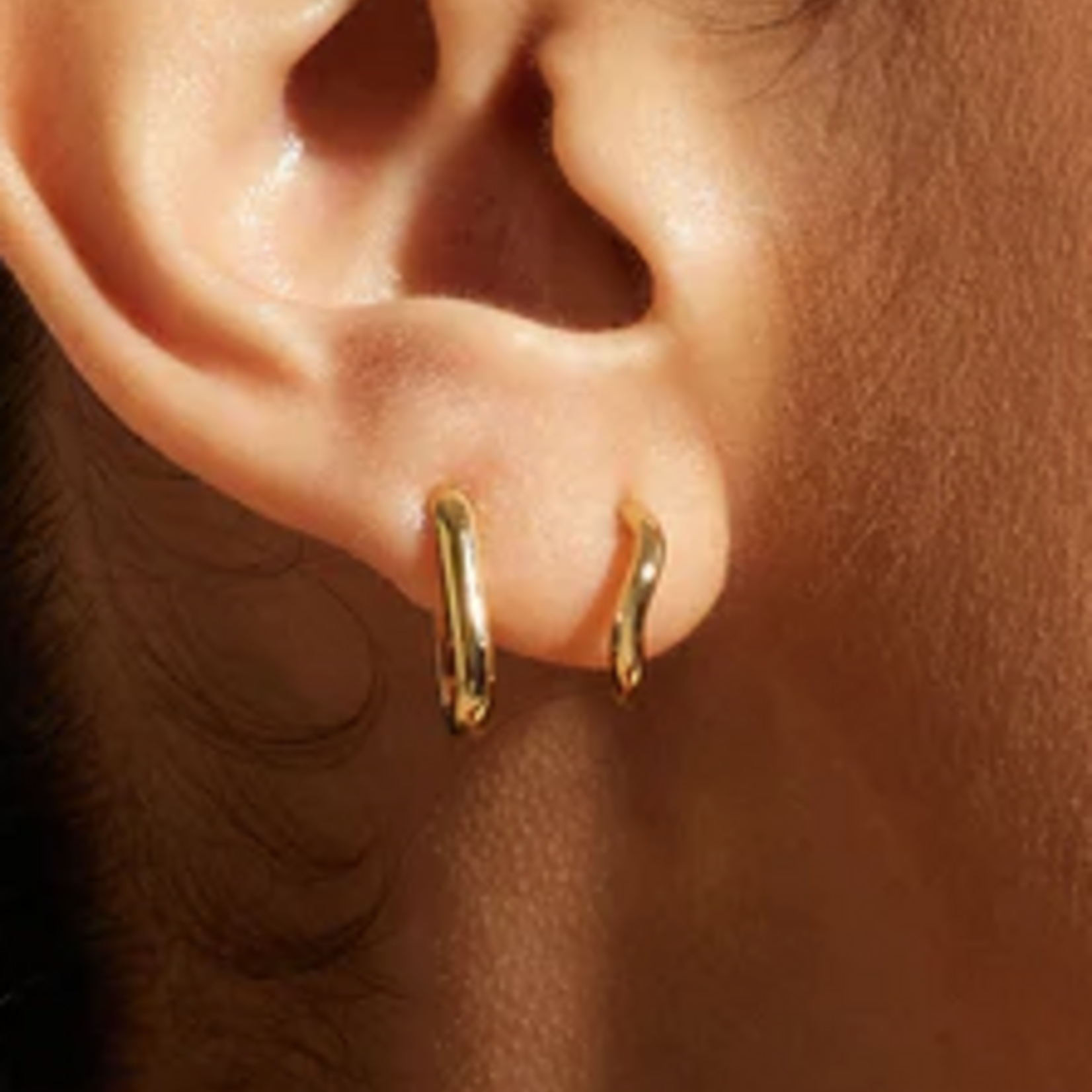 Ania Haie Ania Haie Pop Charms Oval Hoop Earrings, gold